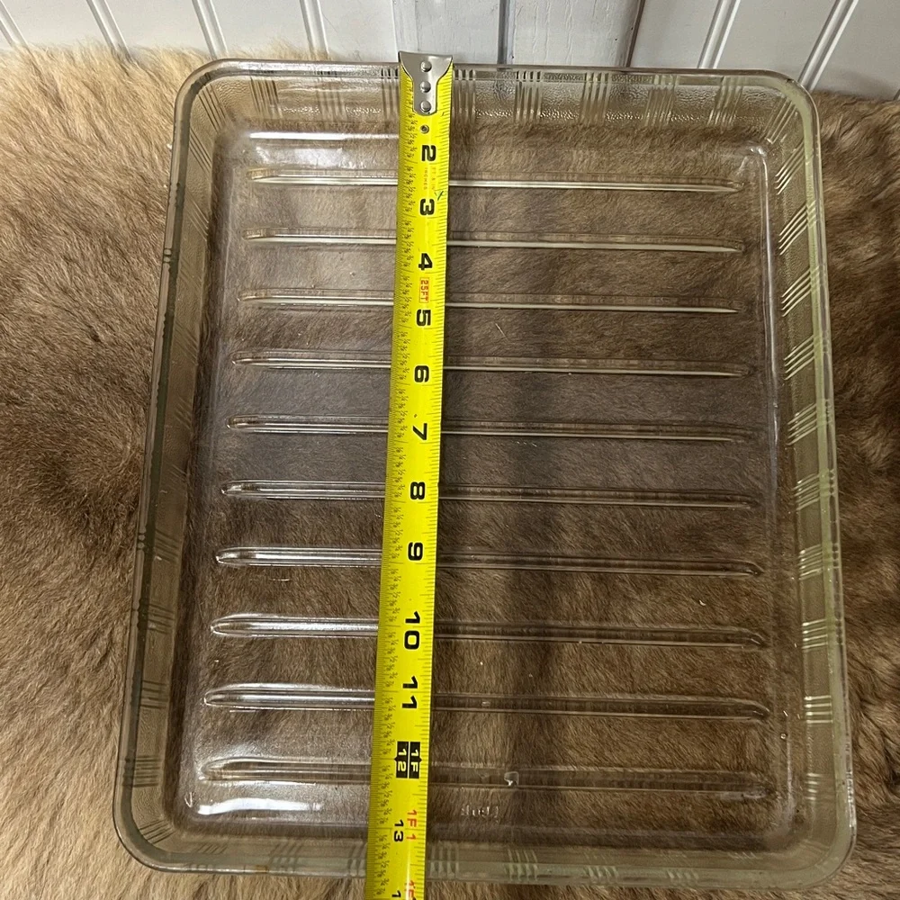 Vintage Large Pyrex Glass Refrigerator Tray 11”X14”